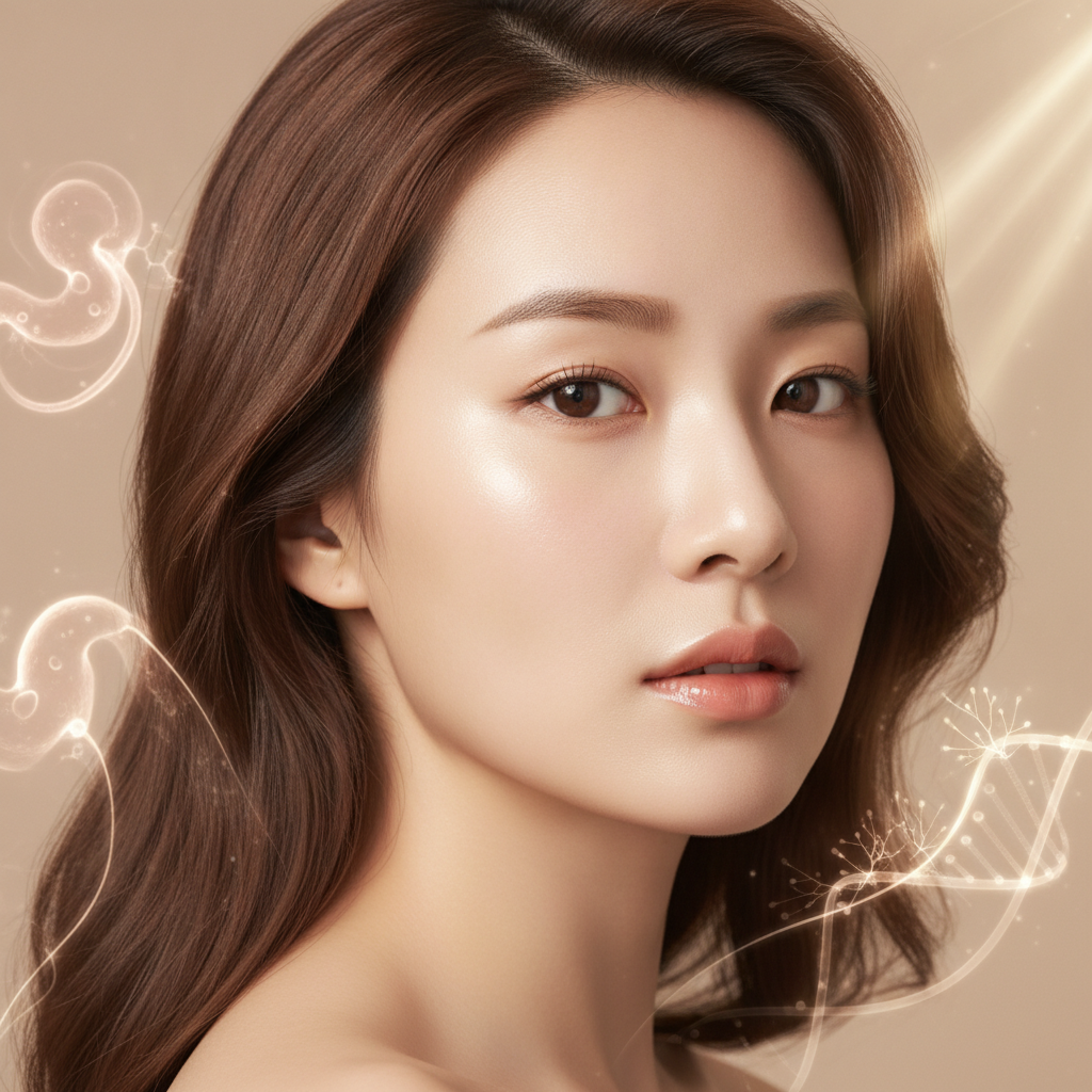 피부 노화의 주요 원인: 내인성 노화와 외인성 노화의 생물학적 기전 관련 의료 정보 콘셉트 이미지