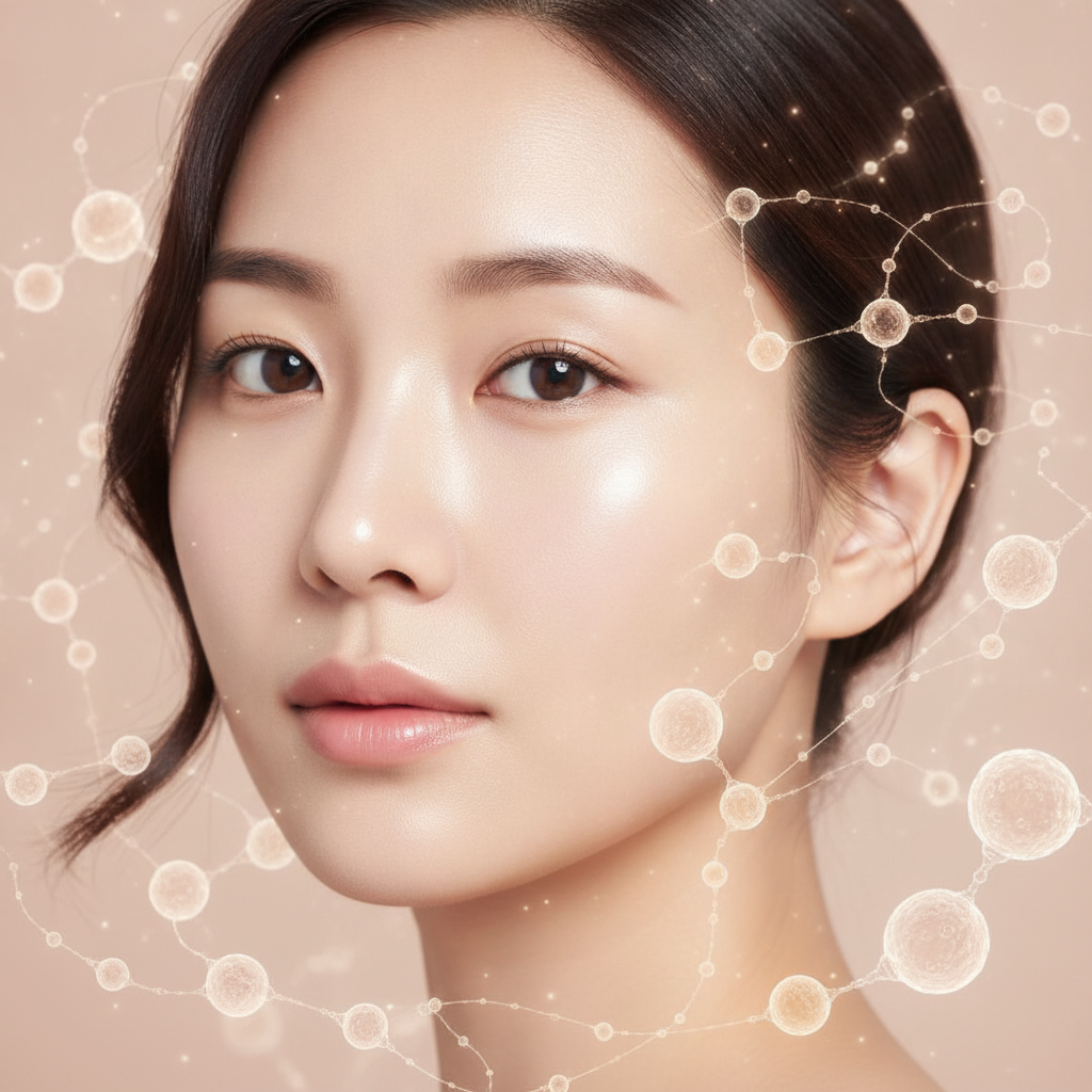 피부 노화의 주요 원인과 생리적 메커니즘 관련 의료 정보 콘셉트 이미지