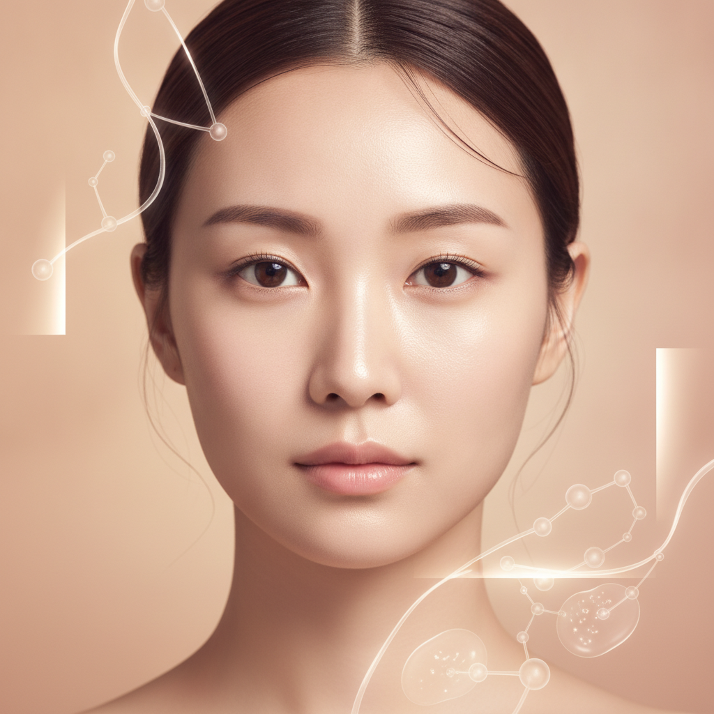 여드름 흉터 치료 방법의 기본 원리와 진피 재생 기전 관련 의료 정보 콘셉트 이미지