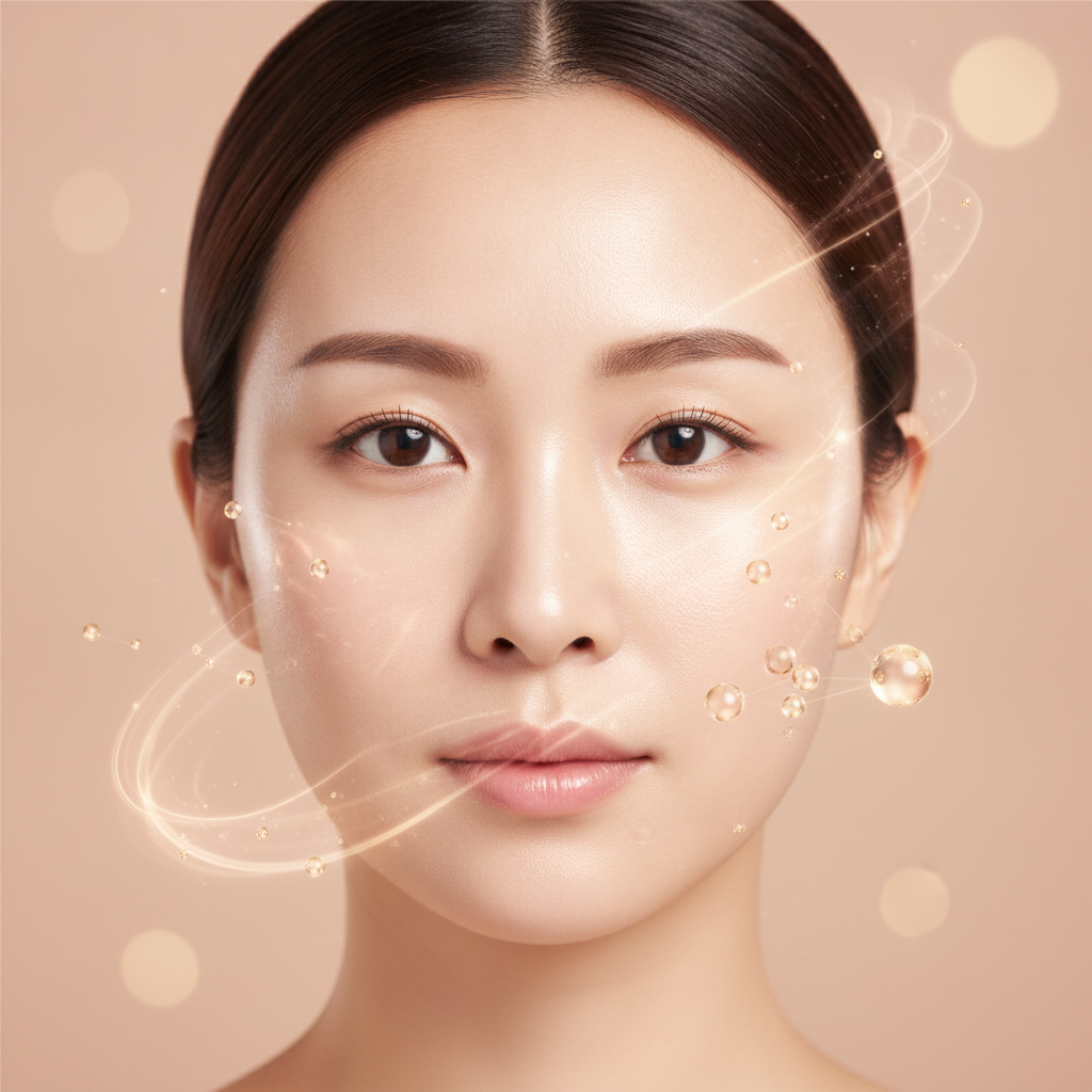 피부 노화의 진행 메커니즘과 레이저 치료의 원리 관련 의료 정보 콘셉트 이미지