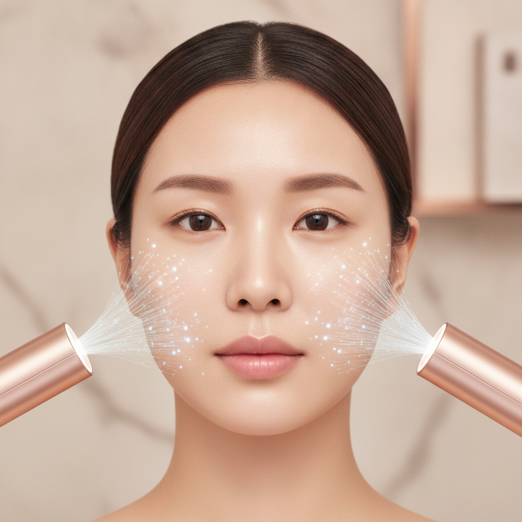 콜드 파이버 레이저의 작동 원리와 조사 방식 관련 의료 정보 콘셉트 이미지