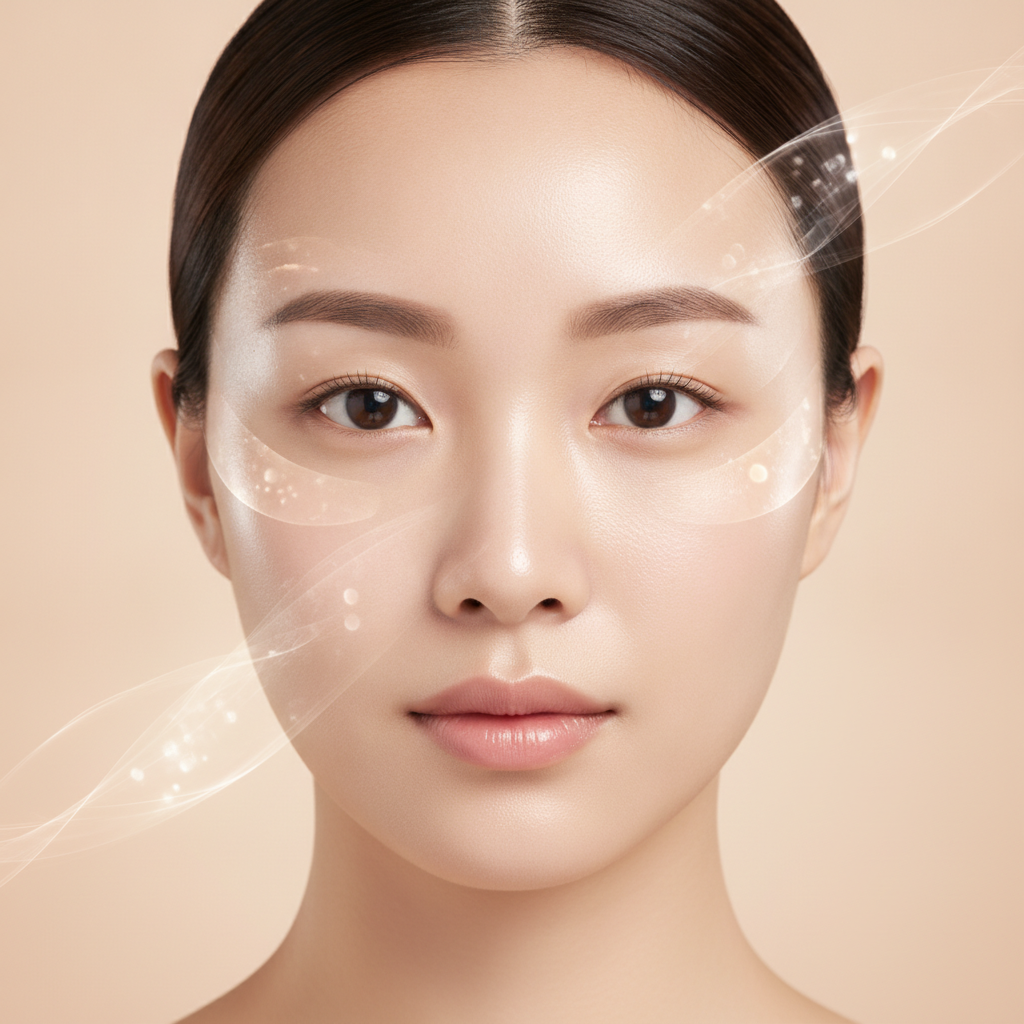 잔주름 발생 원인과 레이저 치료의 생리학적 메커니즘 관련 의료 정보 콘셉트 이미지