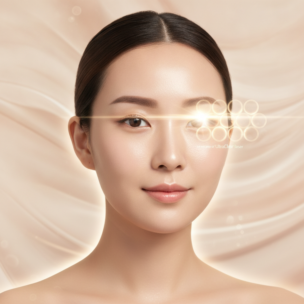 1. UltraClear 레이저의 원리와 시술 전 준비의 필요성 관련 의료 정보 콘셉트 이미지